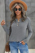 Round Neck Henley Top