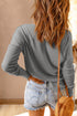 Round Neck Henley Top