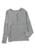 Round Neck Henley Top