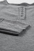 Round Neck Henley Top