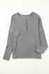 Round Neck Henley Top