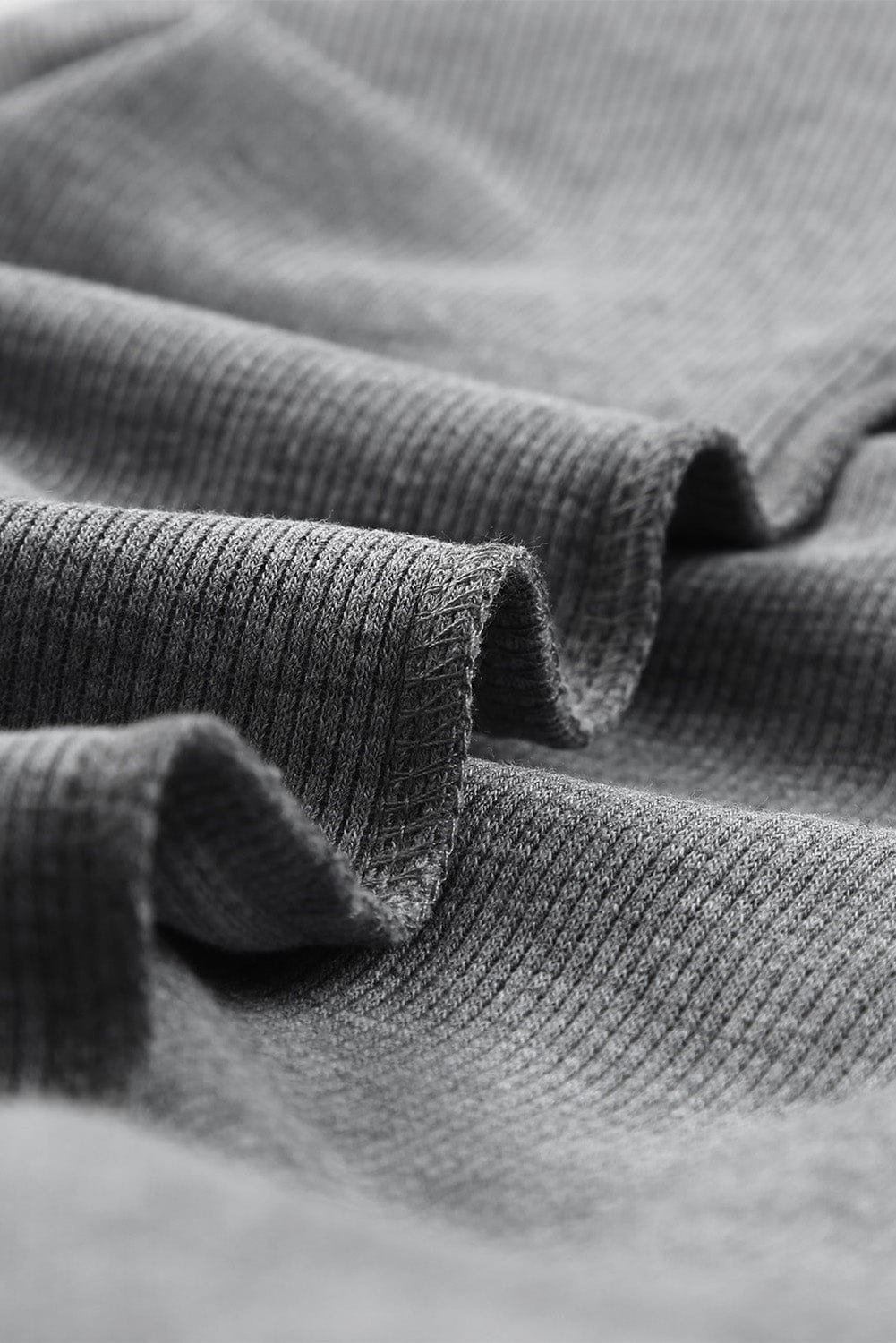 Round Neck Henley Top