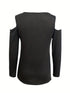 Cold Shoulder Knit Top with Bell Sleeves