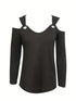 Cold Shoulder Knit Top with Bell Sleeves