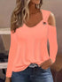 Cold Shoulder Knit Top with Bell Sleeves