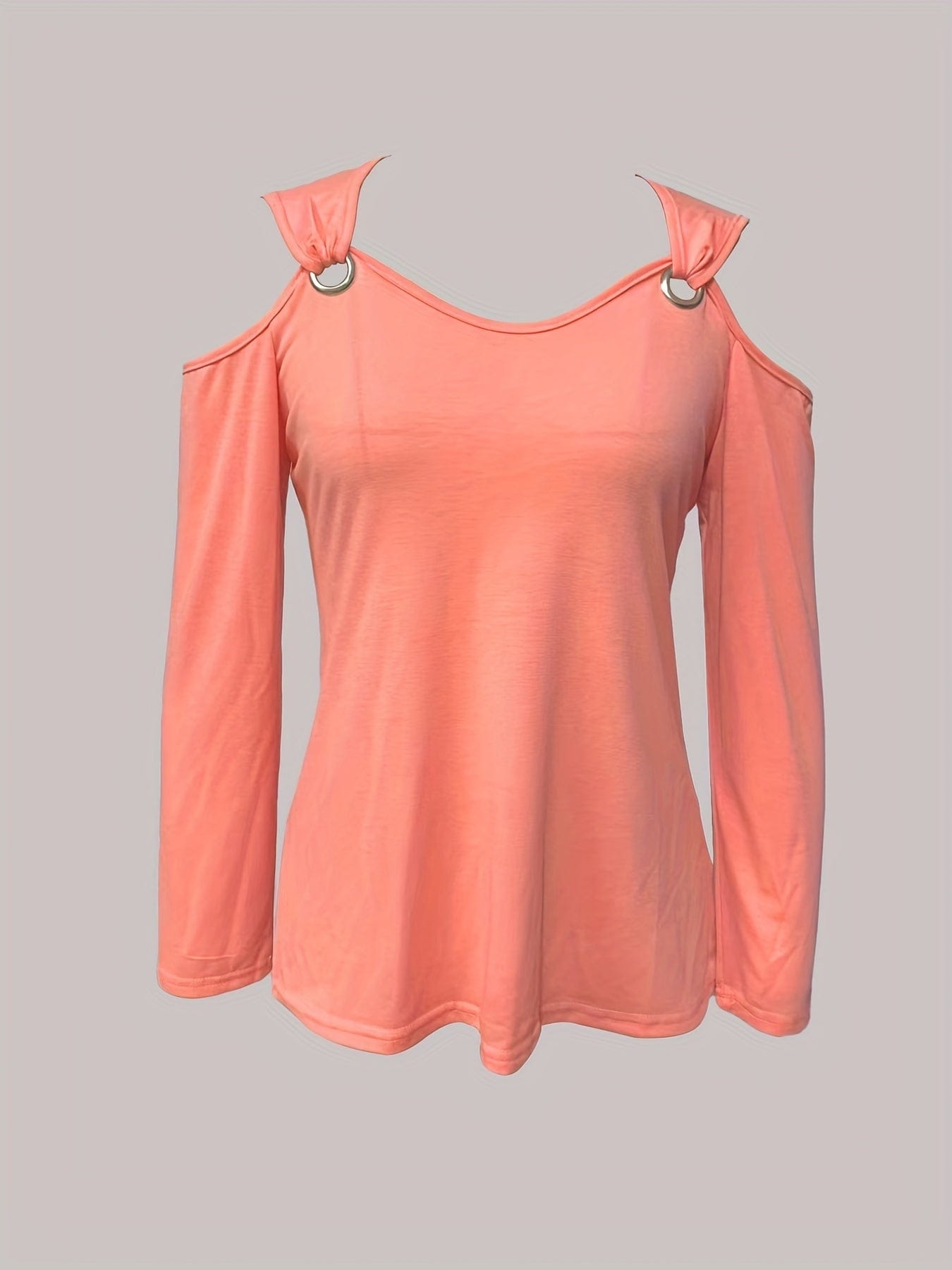 Cold Shoulder Knit Top with Bell Sleeves