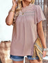Women's Waffle Knit V-Neck Long Sleeve Tunic Top