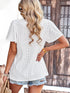Women's Waffle Knit V-Neck Long Sleeve Tunic Top