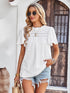 Women's Waffle Knit V-Neck Long Sleeve Tunic Top
