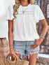 Women's Waffle Knit V-Neck Long Sleeve Tunic Top