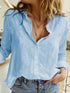 Long Sleeve Contrast Panel Blouse