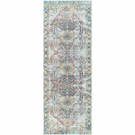 Alfombra desgastada lavable de Catigpian azul - Liquidación