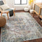 Alfombra desgastada lavable de Catigpian azul - Liquidación