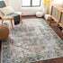 Alfombra desgastada lavable de Catigpian azul - Liquidación