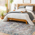Alfombra desgastada lavable de Catigpian azul - Liquidación