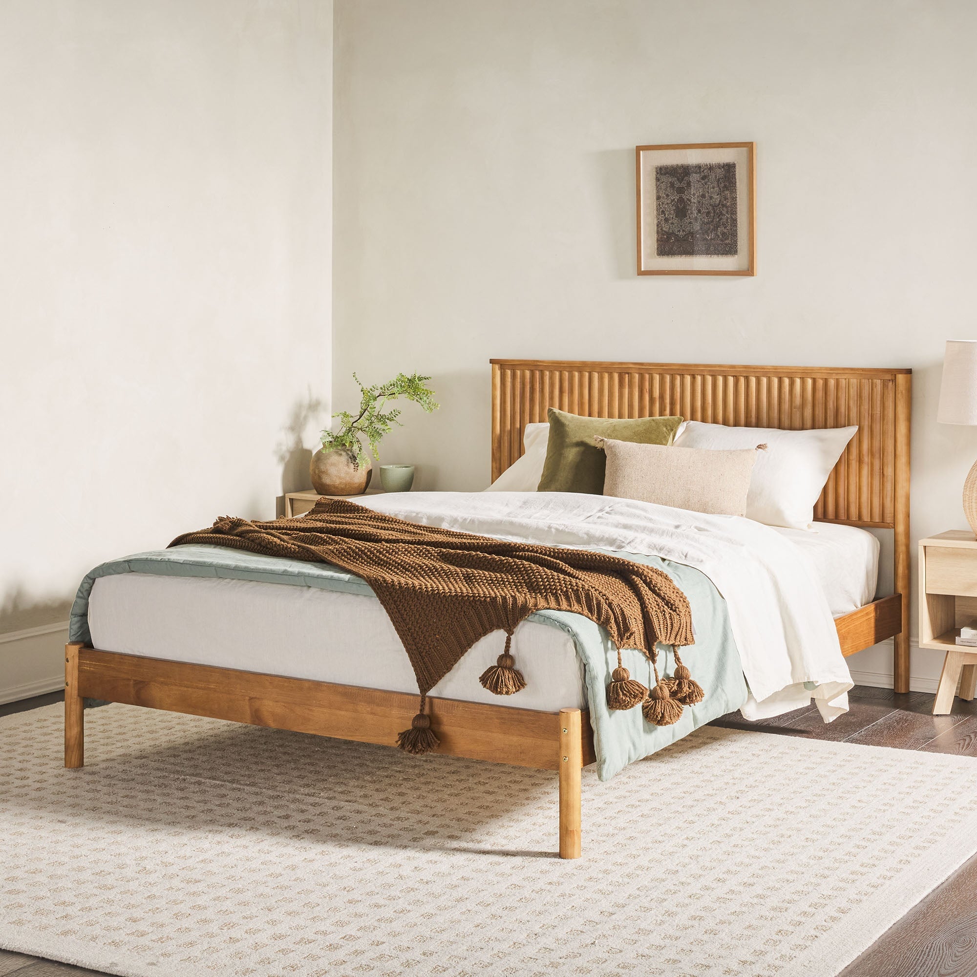 Cabecero de cama de madera maciza con diseño contemporáneo de París
