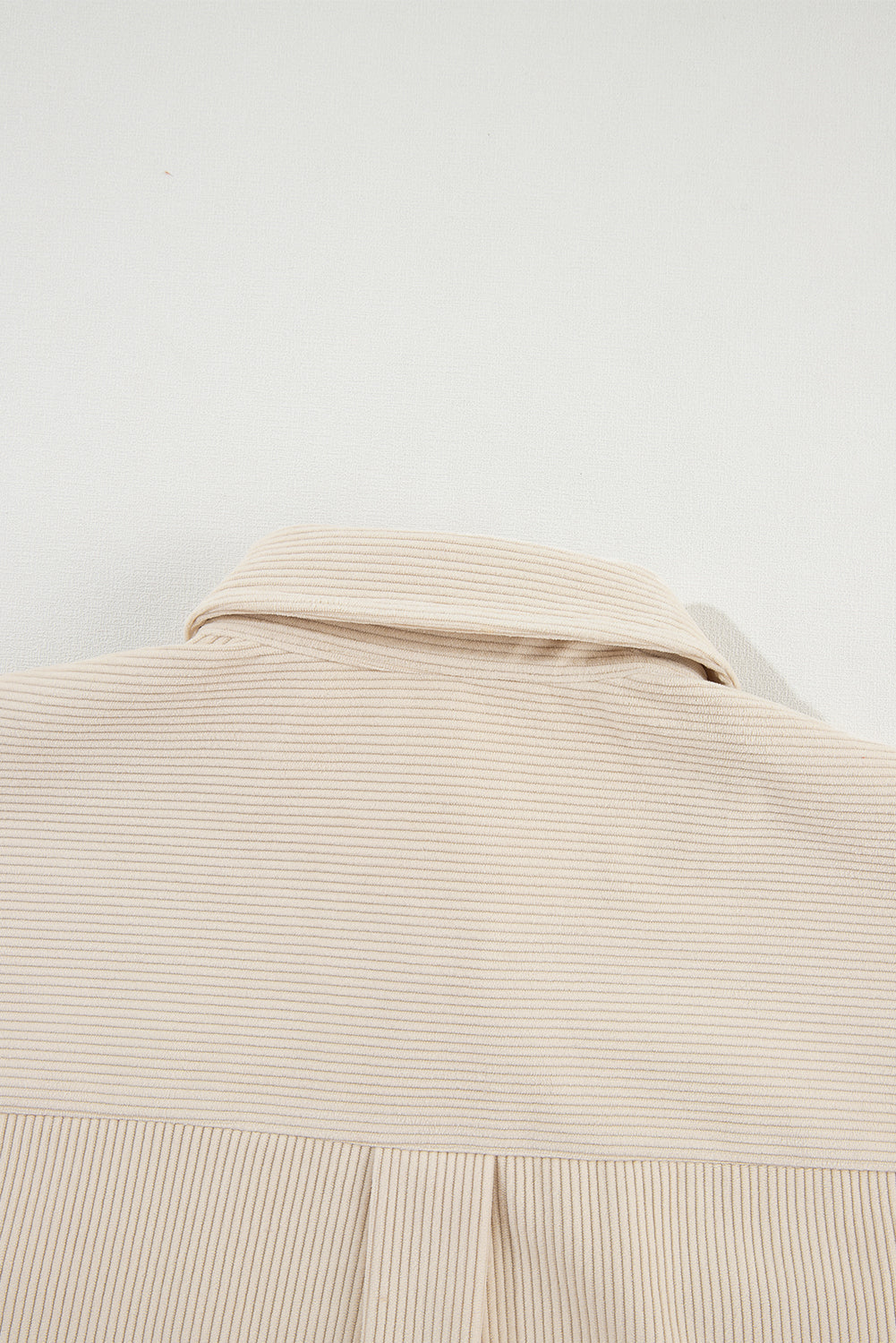Long-Sleeve Corduroy Button-Down Shirt with Houndstooth