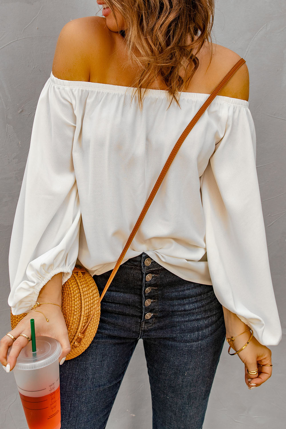 Chic White Off-Shoulder Top