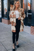 Brown and Cream Plaid Shirt Jacket