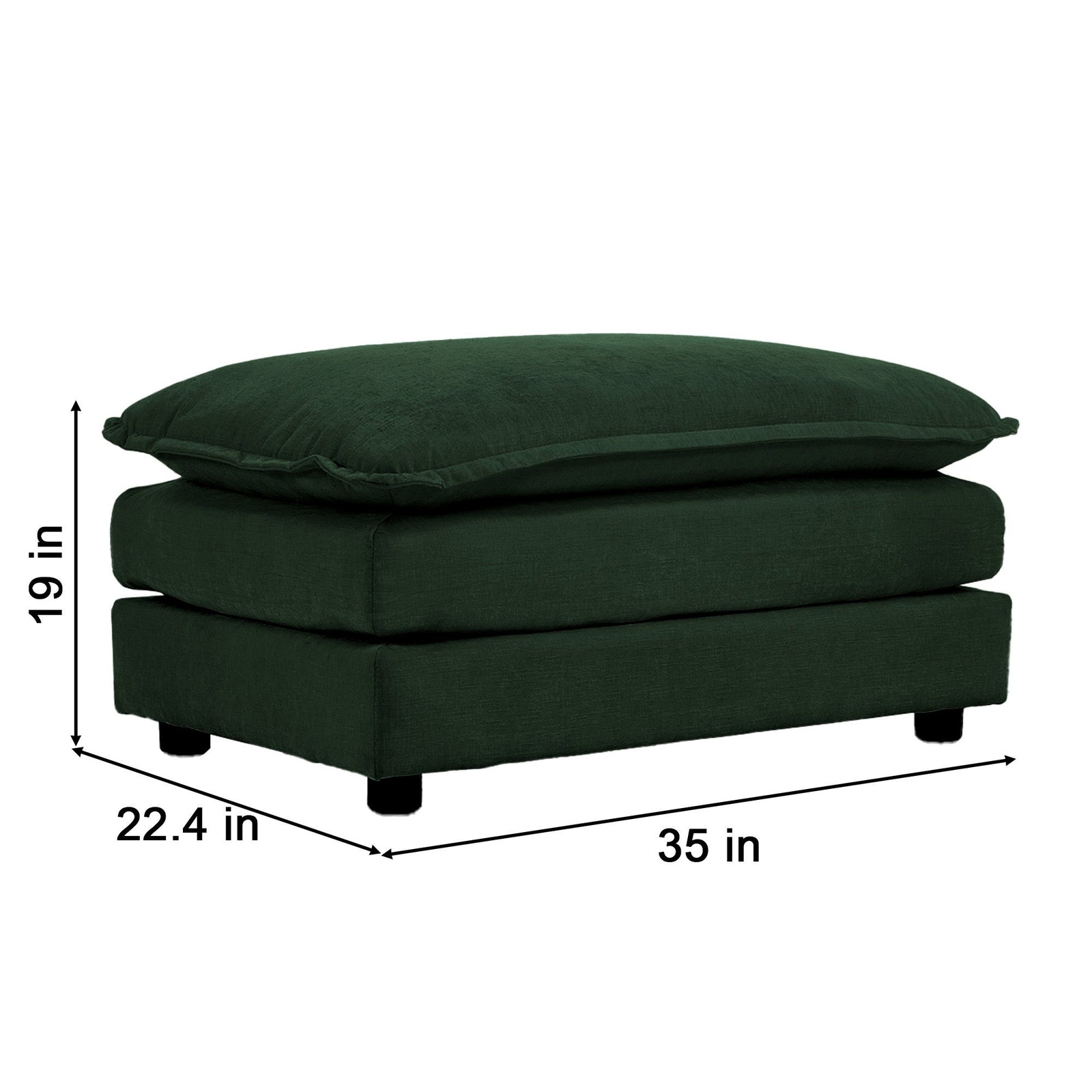 Sofá modular de chenilla con forma de L y otomana de Walker Edison