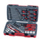 Teng Tools 68 Piece 1/2 Inch Drive 12 Point Metric Regular/Shallow Socket & Tool Set - T1268