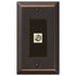 Placa de pared con conector para cable de acero envejecido de bronce centenario