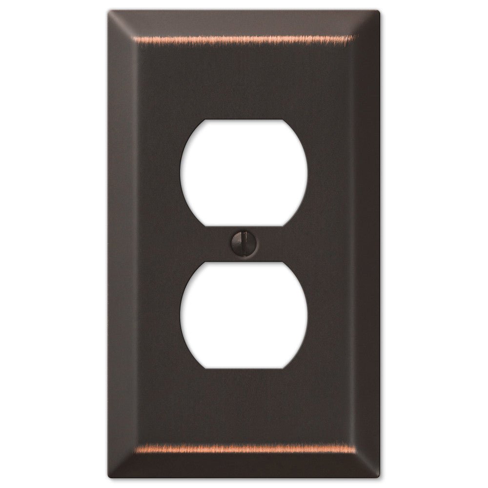 Placa de pared dúplex de acero envejecido de un siglo