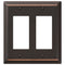 Century Aged Bronze Steel - 2 Rocker Wallplate