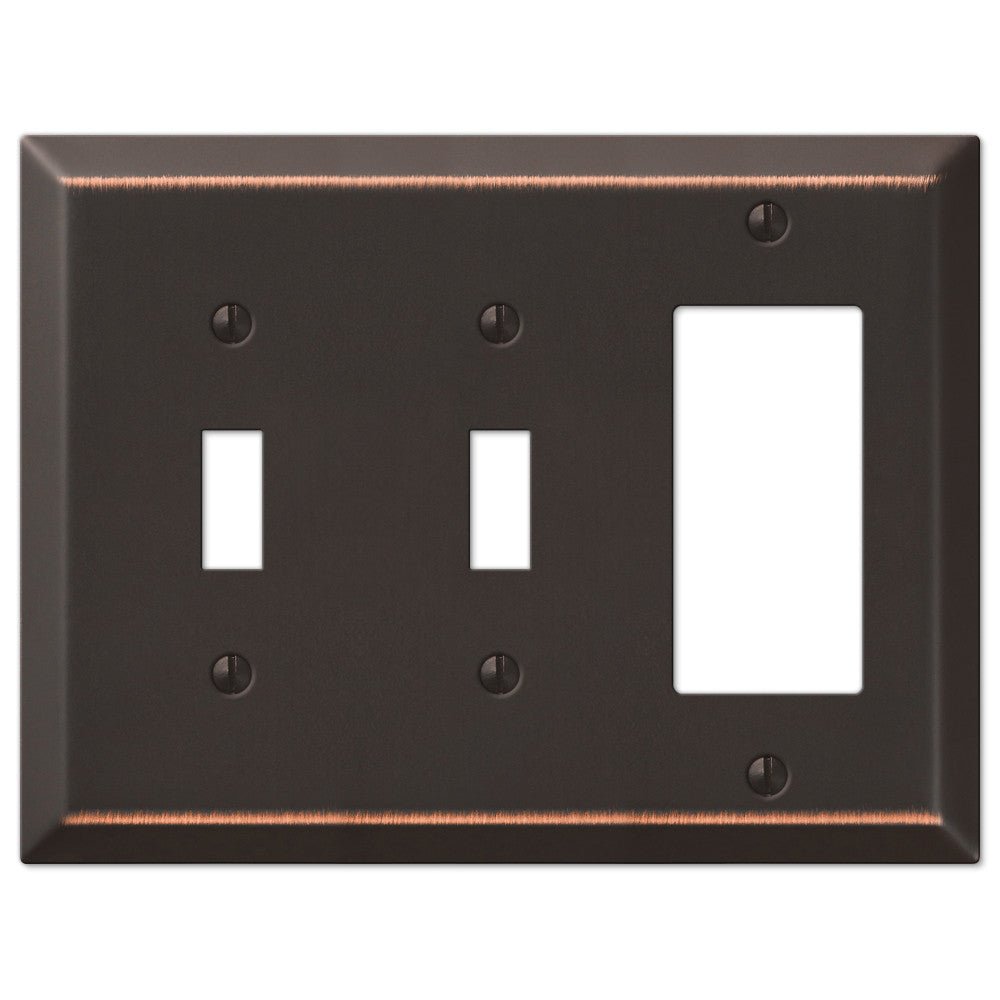Placa de pared de acero con bronce envejecido de un siglo: 2 palancas y 1 balancín