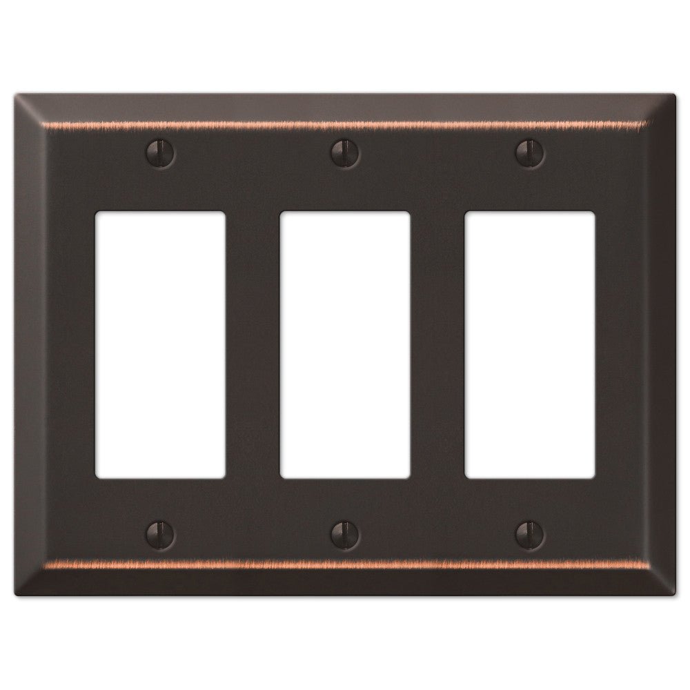 Placa de pared de acero con acabado en bronce envejecido de un siglo - 3 balancines