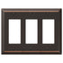 Placa de pared de acero con acabado en bronce envejecido de un siglo - 3 balancines
