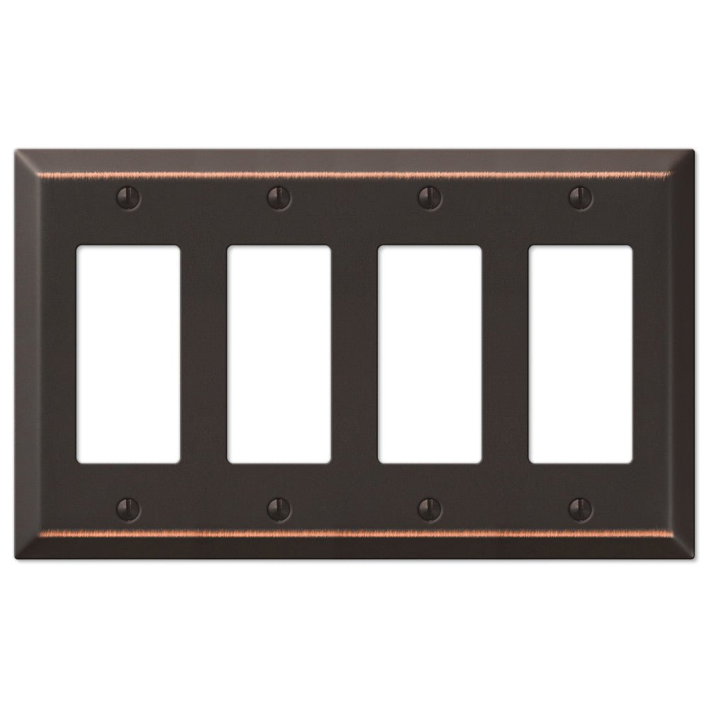 Placa de pared de acero con acabado en bronce envejecido de un siglo - 4 balancines