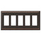 Century Aged Bronze Steel - 5 Rocker Wallplate