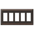 Century Aged Bronze Steel - 5 Rocker Wallplate