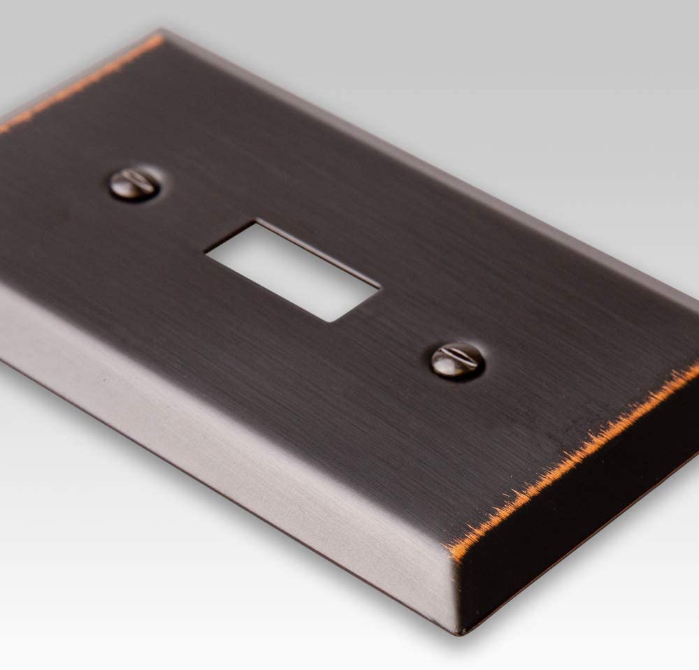 Century Aged Bronze Steel - 5 Rocker Wallplate