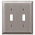 Placa de pared de acero niquelado Century Antique - 2 palancas
