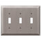 Placa de pared de acero niquelado Century Antique - 3 palancas