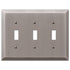 Placa de pared de acero niquelado Century Antique - 3 palancas