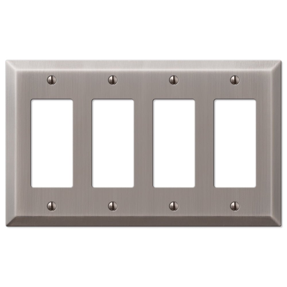 Placa de pared de acero niquelado Century Antique - 4 balancines