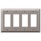 Placa de pared de acero niquelado Century Antique - 4 balancines