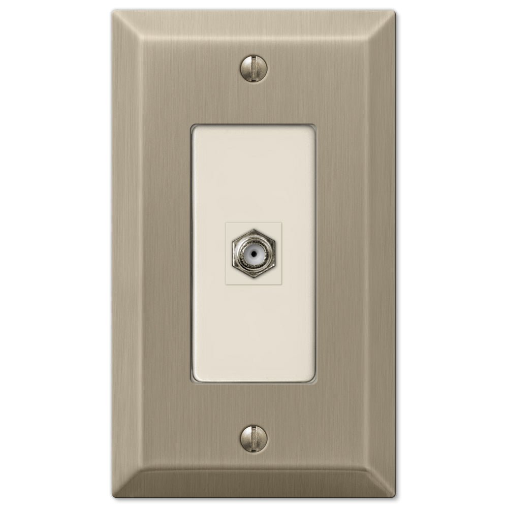 Placa de pared con conector para cable de acero en bronce cepillado Century