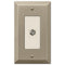 Placa de pared con conector para cable de acero en bronce cepillado Century