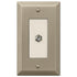 Placa de pared con conector para cable de acero en bronce cepillado Century