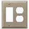Century - Acero en bronce cepillado - 1 placa basculante / 1 placa de pared dúplex