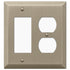 Century - Acero en bronce cepillado - 1 placa basculante / 1 placa de pared dúplex