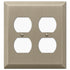 Placa de pared de acero en bronce cepillado Century - 2 dúplex