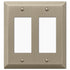 Placa de pared de acero en bronce cepillado Century de 2 balancines