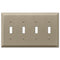 Placa de pared de 4 palancas de acero en bronce cepillado Century