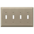 Placa de pared de 4 palancas de acero en bronce cepillado Century