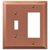 Placa de pared de acero de cobre cepillado Century: 1 palanca/1 balancín